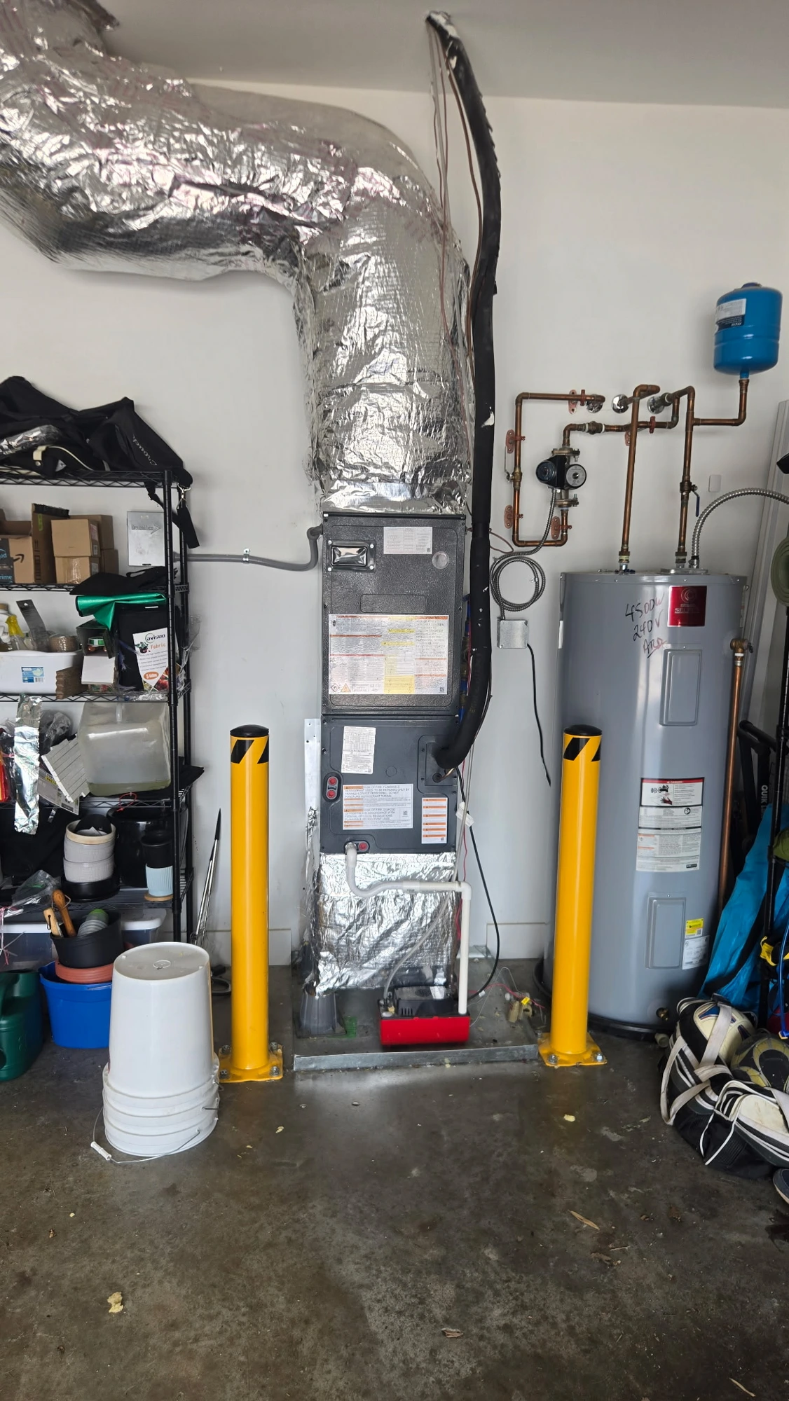 Garage air handler & duct wrap